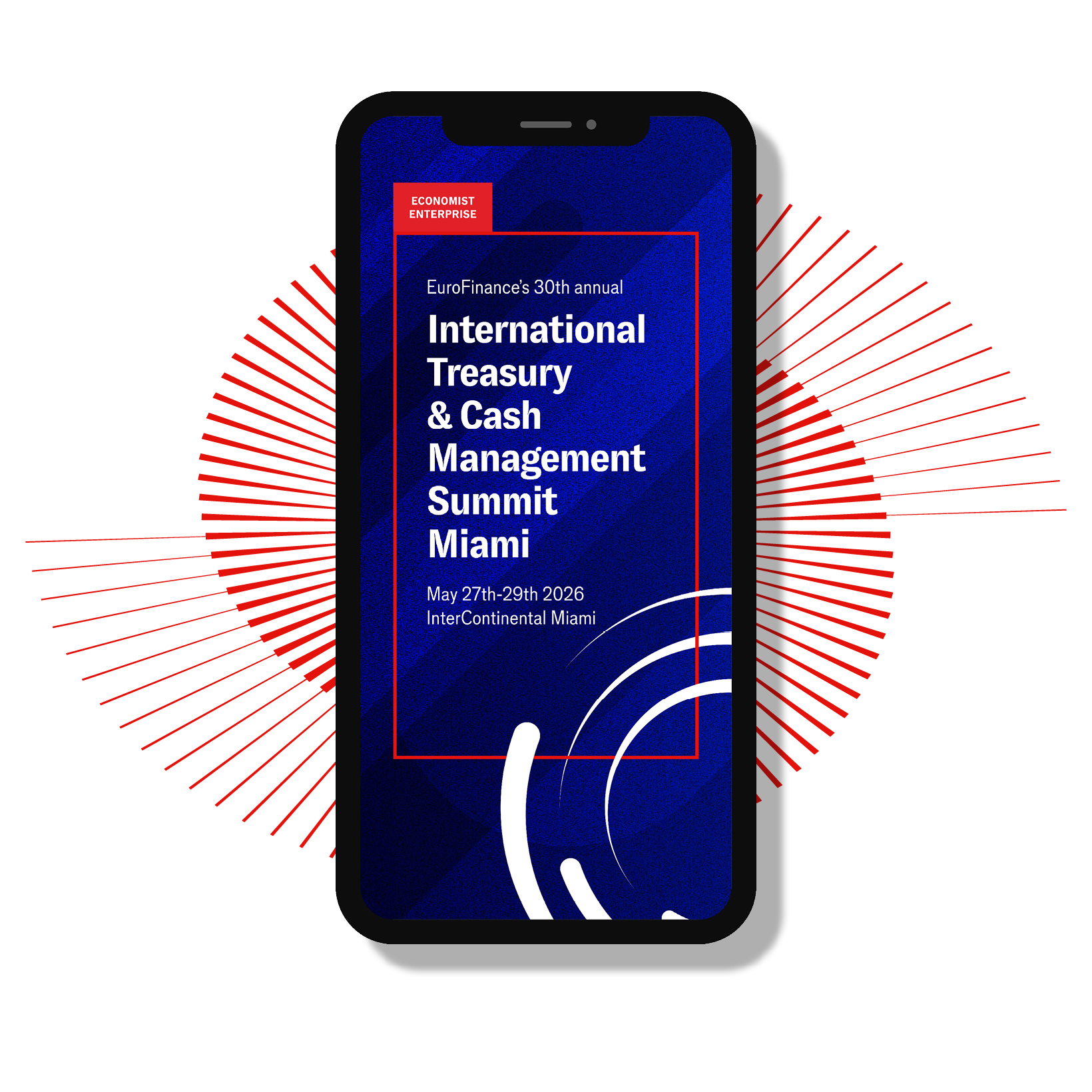 Website app at the EuroFinance International treasury & cash management Miami