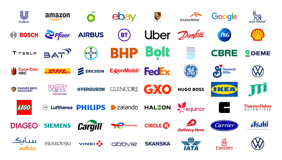 Logos of major global corporations and financial institutions attending EuroFinance 2026 in Barcelona.