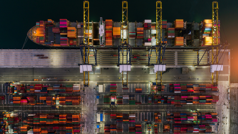 bigstock Aerial View Sea Port Container